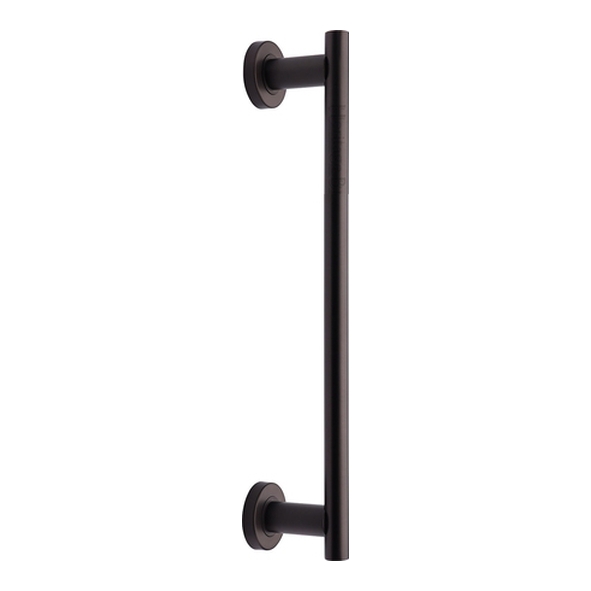 V2057 336-MB • 336mm • Matt Bronze • Heritage Brass Pedestal Pull Handle On Concealed Fixing Roses